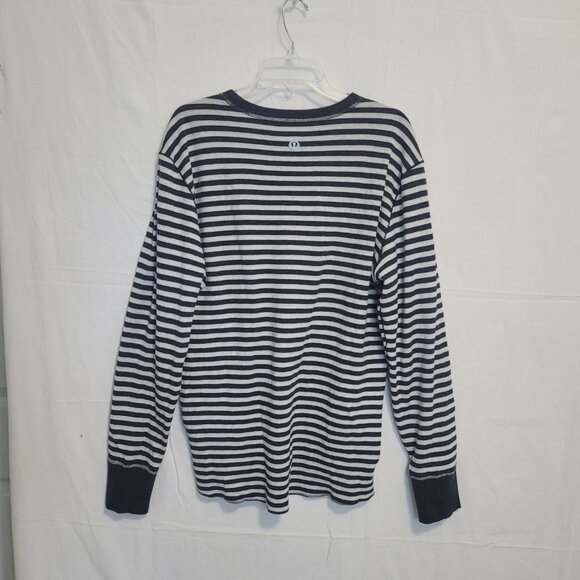 Lululemon Binary Crew White Heathered Black Super Wide Load Stripe Size L - Picture 11 of 14